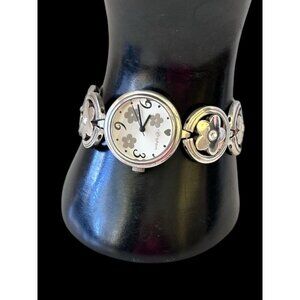 Brighton Tahiti Bracelet Band w/ Crystals Quartz Watch Flowers on band